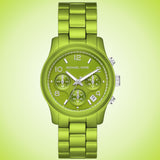Michael Kors Runway Limited Edition Green Dial Green Steel Strap Watch for Women - MK7480LE Authentic Buy Shop Now