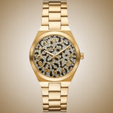 Michael Kors Lennox Three-Hand Gold Dial Gold Steel Strap Watch for Women - MK7500 Authentic Buy Shop Now