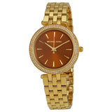 Michael Kors Darci Amber Dial Gold Steel Strap Watch for Women - MK3408 Authentic Buy Shop Now