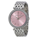 Michael Kors Darci Crystal Pink Dial Silver Stainless Steel Strap Watch for Women - MK3352 Authentic Buy Shop Now