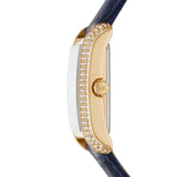 Michael Kors Emery Quartz Diamond Silver Dial Blue Leather Strap Watch For Women - MK2982 Authentic Buy Shop Now