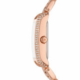 Michael Kors Emery Three-Hand Crystals Silver Dial Rose Gold Steel Strap Watch for Women - MK4641 Authentic Buy Shop Now