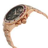 Michael Kors Everest Chronograph Black Dial Rose Gold Steel Strap Watch for Women - MK6972 Authentic Buy Shop Now