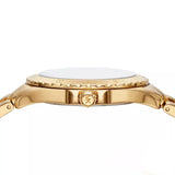 Michael Kors Everest Three-Hand Black Dial Gold Steel Strap Watch For Men - MK9078 Authentic Buy Shop Now