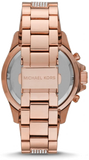 Michael Kors Everest Chronograph Black Dial Rose Gold Steel Strap Watch For Women - MK5875 Authentic Buy Shop Now
