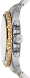 Michael Kors Everest Chronograph Black Dial Two Tone Steel Strap Watch For Women - MK7209 Authentic Buy Shop Now