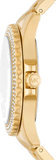 Michael Kors Everest Three Hand Mother of Pearl White Dial Gold Steel Strap Watch For Women - MK7401 Authentic Buy Shop Now
