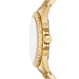 Michael Kors Everest Three-Hand Mother of Pearl White Dial Gold Steel Strap Watch For Women - MK7363 Authentic Buy Shop Now