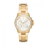 Michael Kors Everest Chronograph White Dial Gold Steel Strap Watch For Women - MK7212 Authentic Buy Shop Now