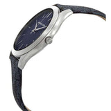 Michael Kors Slim Runway Analog Blue Dial Blue Leather Strap Watch For Men - MK8907 Authentic Buy Shop Now
