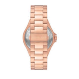 Michael Kors Lennox Chronograph Black Dial Rose Gold Steel Strap Watch For Men - MK8940 Authentic Buy Shop Now