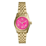 Michael Kors Lexington Quartz Pink Dial Gold Steel Strap Watch For Women - MK3270 Authentic Buy Shop Now