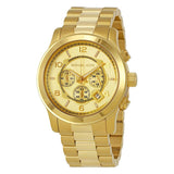 Michael Kors Runway Gold Dial Gold Steel Strap Watch for Men - MK8077 Authentic Buy Shop Now