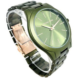 Michael Kors Slim Runway Green Dial Green Steel Strap Watch for Women - MK4526 Authentic Buy Shop Now