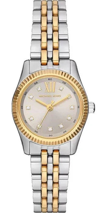Michael Kors Lexington Three-Hand Silver Dial Two Tone Steel Strap Watch for Women - MK4815 Authentic Buy Shop Now