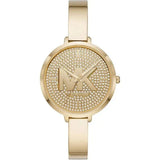 Michael Kors Parker Crystals Gold Dial Gold Steel Strap Watch For Women - MK4469 Authentic Buy Shop Now