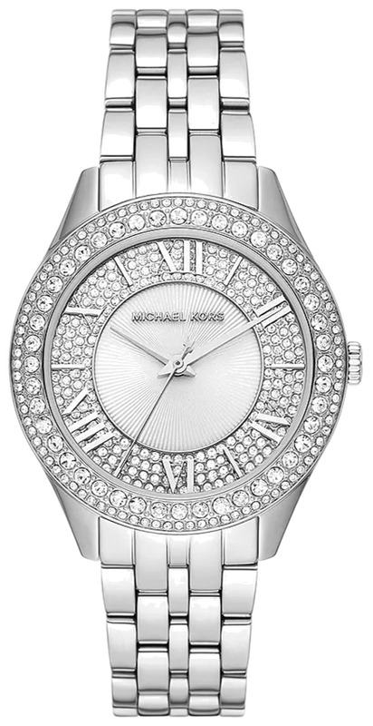 Michael Kors Harlowe Three-Hand Quartz Silver Dial Silver Steel Strap Watch For Women - MK4708 Authentic Buy Shop Now