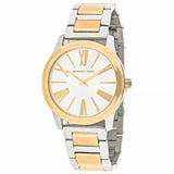 Michael Kors Hartman Quartz White Dial Two Tone Steel Strap Watch For Women - MK3521 Authentic Buy Shop Now