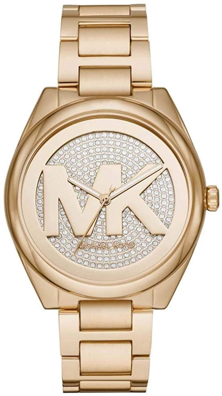 Michael Kors Janelle Quartz Gold Dial Gold Steel Strap Watch For Women - MK7088 Authentic Buy Shop Now