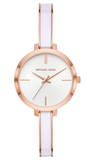 Michael Kors Jaryn Analog White Dial Two Tone Steel Strap Watch For Women - MK4342 Authentic Buy Shop Now