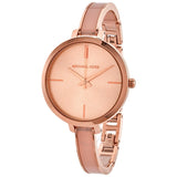 Michael Kors Jaryn Analog Gold Dial Pink Steel Strap Watch For Women - MK4343 Authentic Buy Shop Now