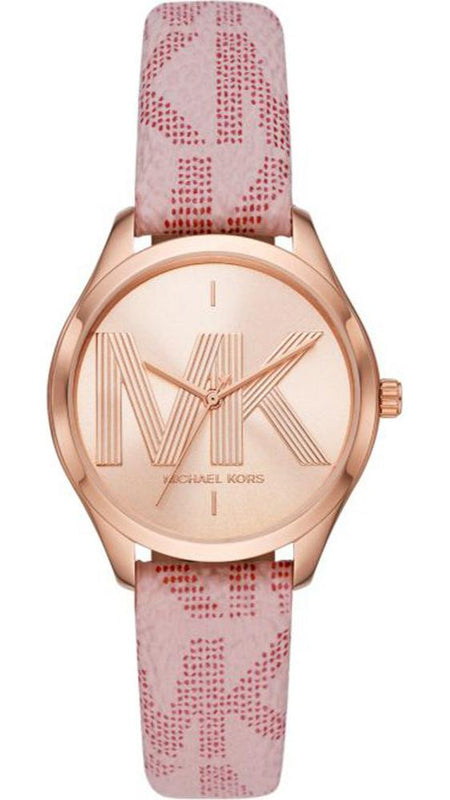 Michael Kors Jaycie Quartz Rose Gold Dial Pink Leather Strap Watch for Women - MK2879 Authentic Buy Shop Now