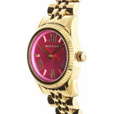 Michael Kors Lexington Quartz Pink Dial Gold Steel Strap Watch For Women - MK3270 Authentic Buy Shop Now