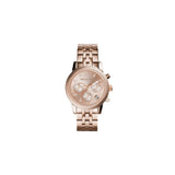 Michael Kors Ritz Chronograph Rose Gold Dial Rose Gold Steel Strap Watch for Women - MK6077 Authentic Buy Shop Now