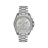 Michael Kors Bradshaw Chronograph Silver Dial Silver Steel Strap Watch For Women - MK6537 Authentic Buy Shop Now