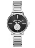 Michael Kors Portia Black Dial Silver Steel Strap Watch for Women - MK3638 Authentic Buy Shop Now