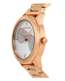 Michael Kors Hartman Analog White Dial Rose Gold Steel Strap Watch For Women - MK3673 Authentic Buy Shop Now
