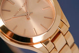 Michael Kors Mini Slim Runway Chronograph Quartz Rose Gold Dial Rose Gold Steel Strap Watch For Women - MK3205 Authentic Buy Shop Now