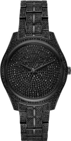 Michael Kors Lauryn Analog Crystals Black Dial Black Steel Strap Watch For Women - MK3980 Authentic Buy Shop Now