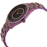 Michael Kors Lauryn Black Dial Purple Steel Strap Watch for Women - MK3724 Authentic Buy Shop Now