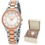 Michael Kors Lauryn Quartz White Dial Two Tone Steel Strap Watch for Women - MK4489 Authentic Buy Shop Now