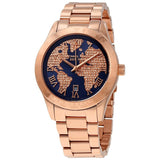 Michael Kors Layton Rose Gold Dial Rose Gold Steel Strap Watch for Women - MK6395 Authentic Buy Shop Now