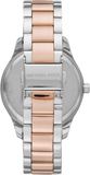 Michael Kors Layton Three Hand Mother of Pearl White Dial Two Tone Steel Strap Watch For Women - MK6849 Authentic Buy Shop Now