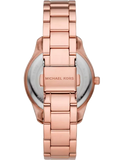 Michael Kors Layton Three Hand Red Dial Rose Gold Steel Strap Watch For Women - MK6893 Authentic Buy Shop Now