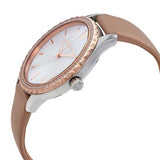 Michael Kors Layton Mother of Pearl White Dial Brown Leather Strap Watch For Women - MK2910 Authentic Buy Shop Now