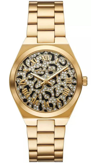 Michael Kors Lennox Three-Hand Gold Dial Gold Steel Strap Watch for Women - MK7500 Authentic Buy Shop Now
