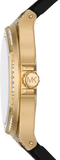 Michael Kors Lennox Three Hand Crystals Silver Dial Black Silicone Strap Watch For Women - MK7247 Authentic Buy Shop Now