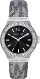 Michael Kors Lennox Quartz Black Dial Grey Leather Strap Watch For Women - MK7309 Authentic Buy Shop Now