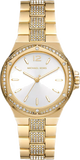 Michael Kors Lenox Three Hand Silver Dial Gold Steel Strap Watch For Women - MK7361 Authentic Buy Shop Now