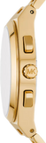 Michael Kors Lennox Chronograph White Dial Gold Steel Strap Watch For Men - MK9120 Authentic Buy Shop Now