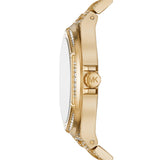 Michael Kors Lennox Three Hand Crystals White Dial Gold Steel Strap Watch For Women - MK6991 Authentic Buy Shop Now