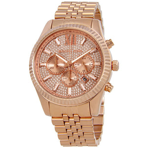 Michael Kors Lexington Rose Gold Dial Rose Gold Stainless Steel Strap Watch for Men - MK8580 Authentic Buy Shop Now