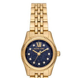 Michael Kors Lexington Three-Hand Blue Dial Gold Steel Strap Watch for Women - MK4802 Authentic Buy Shop Now