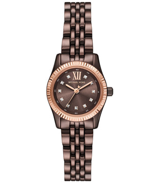 Michael Kors Lexington Three-Hand Brown Dial Brown Steel Strap Watch for Women - MK4844 Authentic Buy Shop Now