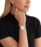 Michael Kors Lexington Silver Dial Brown Leather Strap Watch For Women - MK4745 Authentic Buy Shop Now