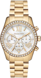 Michael Kors Lexington Mother of Pearl White Dial Gold Steel Strap Watch For Women - MK7241 Authentic Buy Shop Now